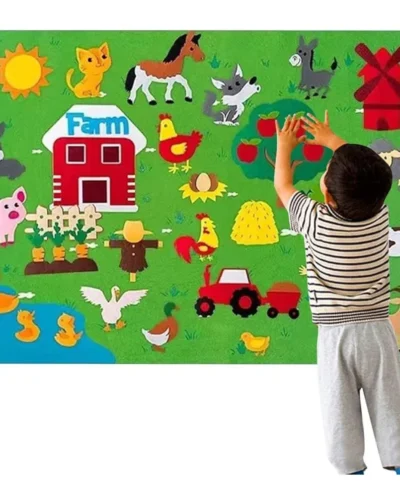 ALFOMBRA DIDACTICA MONTESSORI DE FIELTRO GRANJA PARA NIÑOS - Imagen 3