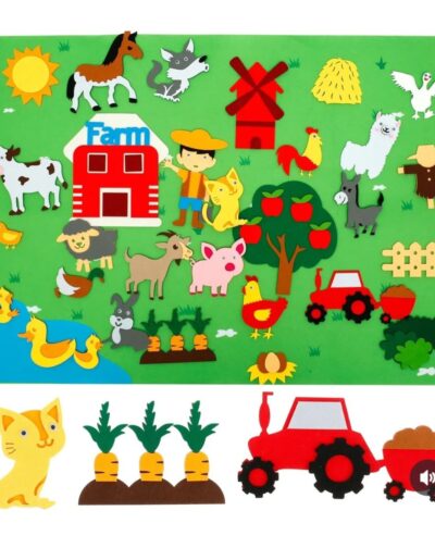 ALFOMBRA DIDACTICA MONTESSORI DE FIELTRO GRANJA PARA NIÑOS - Imagen 2
